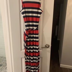 New Banana Republic knit sleeves maxi dress